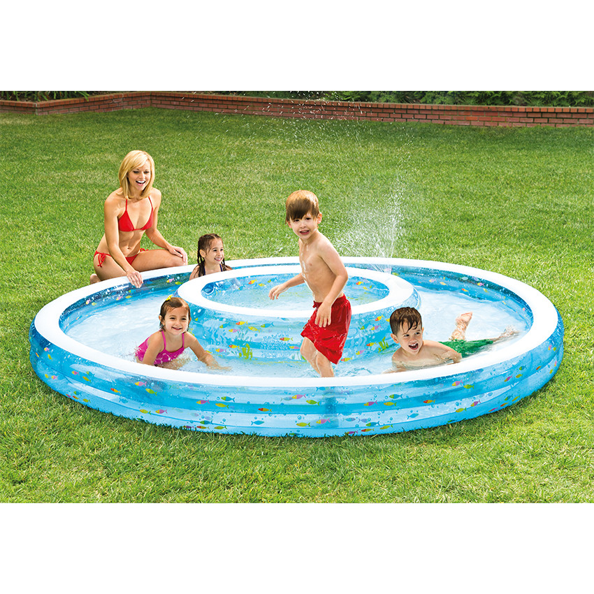 Piscine gonflable à double fontaine