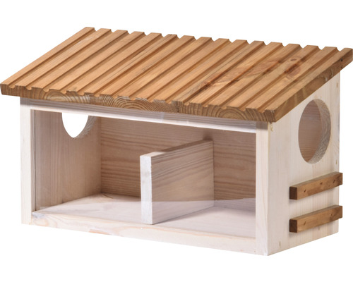 Voederstation voor eekhoorns van weerbestendig hout, 38x19x22 cm, wit