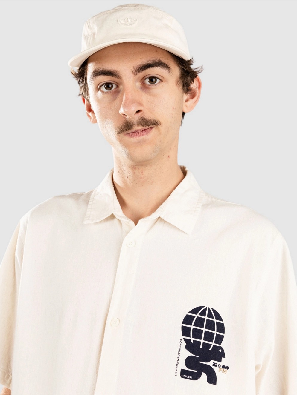 Fat Moose Ian Cotton Linen Shirt ecru