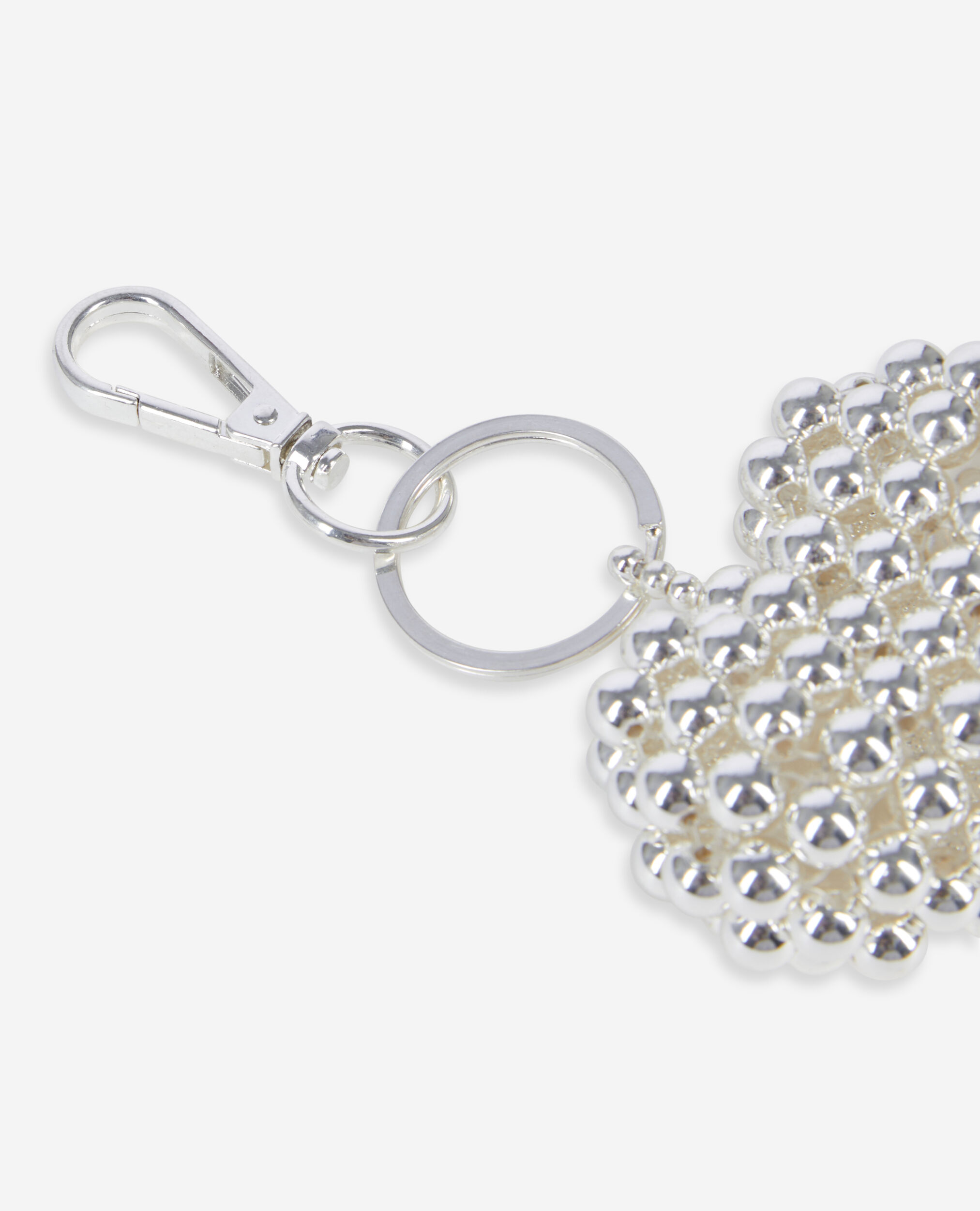 Bijou de sac cœur argenté