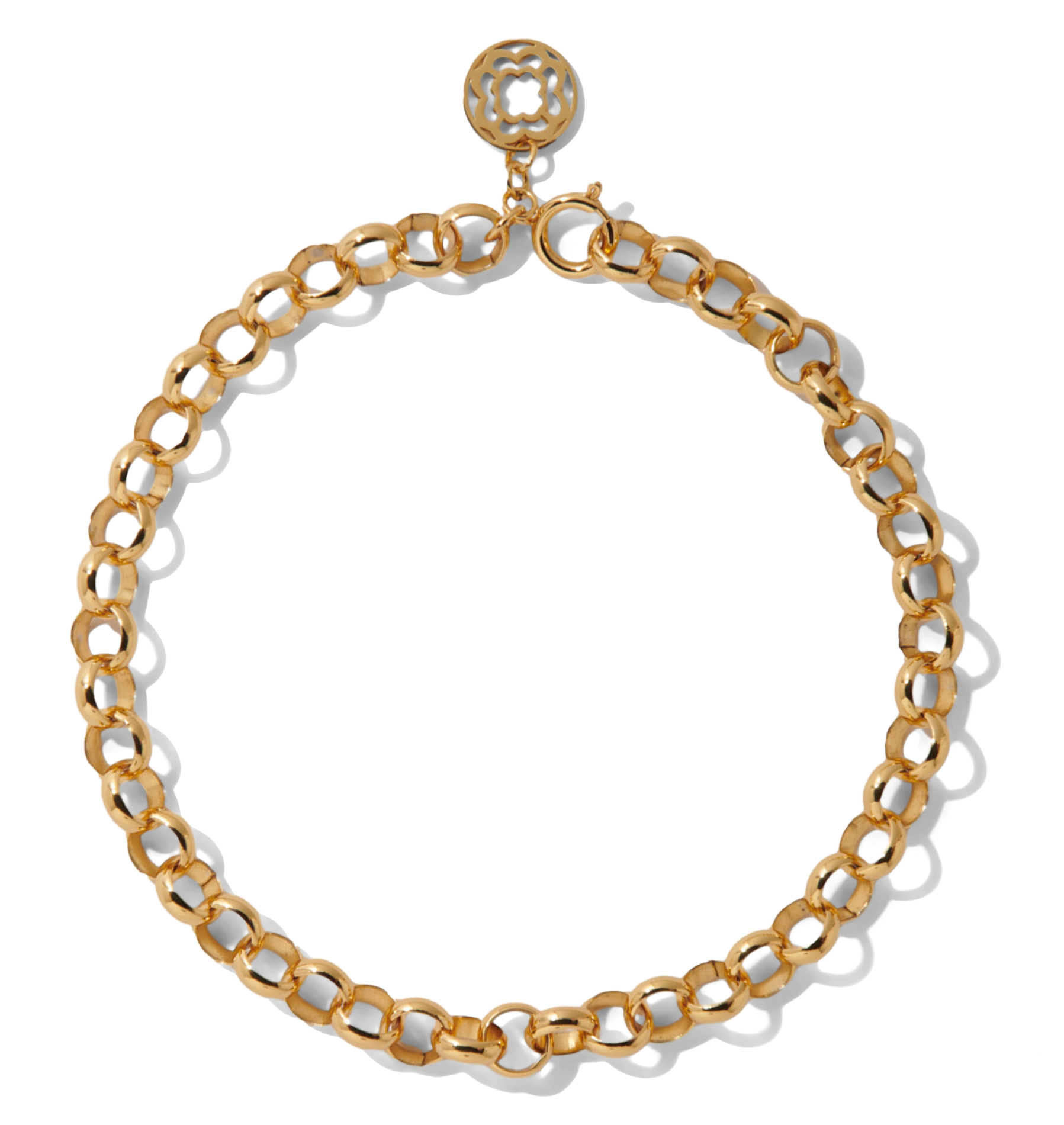 Collier ras de cou en laiton doré | Doré