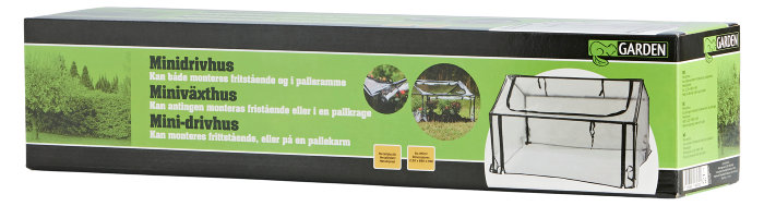 Minidrivhus 120 x 80 cm stål m/plastdug - Garden