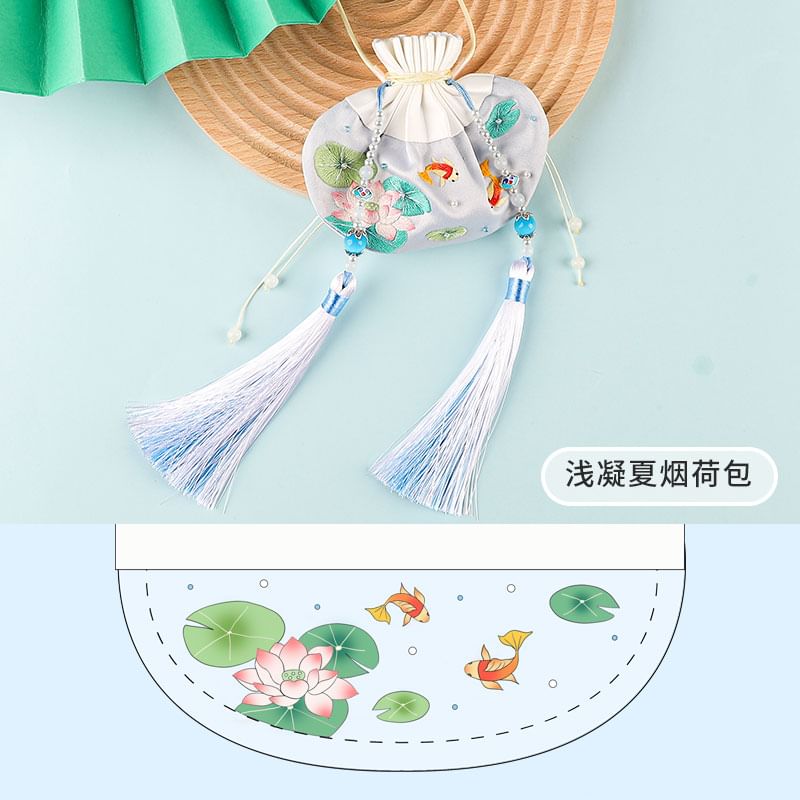 Embroidery Kingdom - DIY borduurpakket met kwastjesgeurzakjes (verschillende ontwerpen)