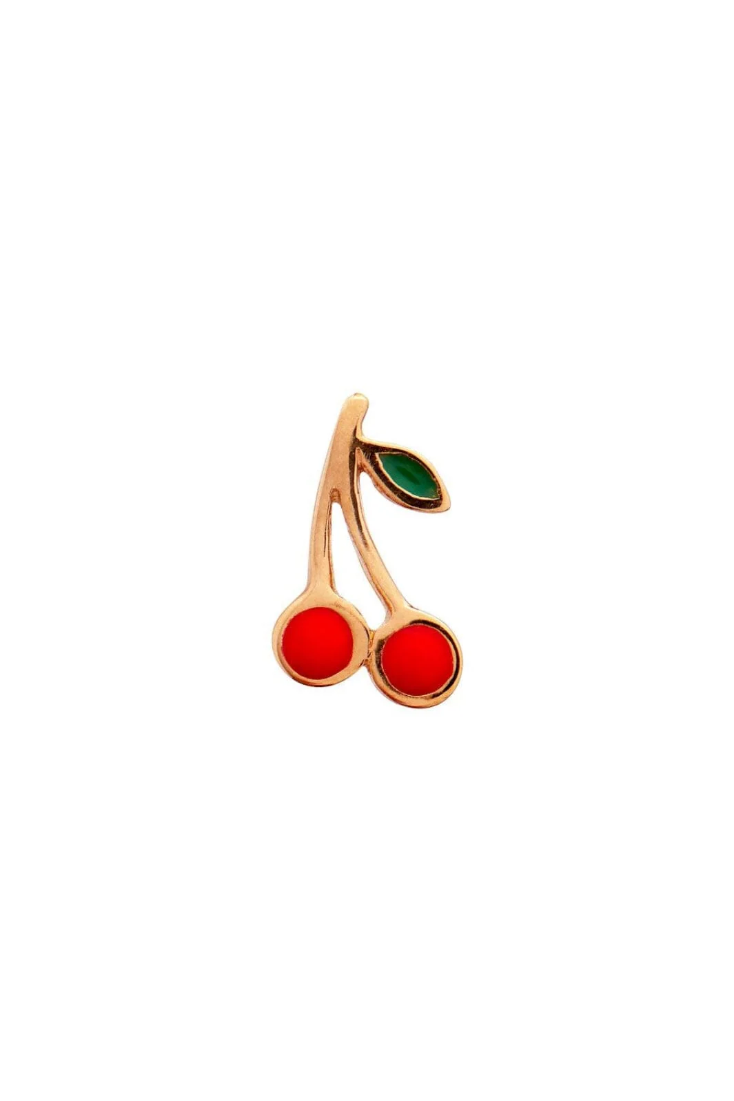 Stine A Petit Cherry Earring Goldenen Enamel