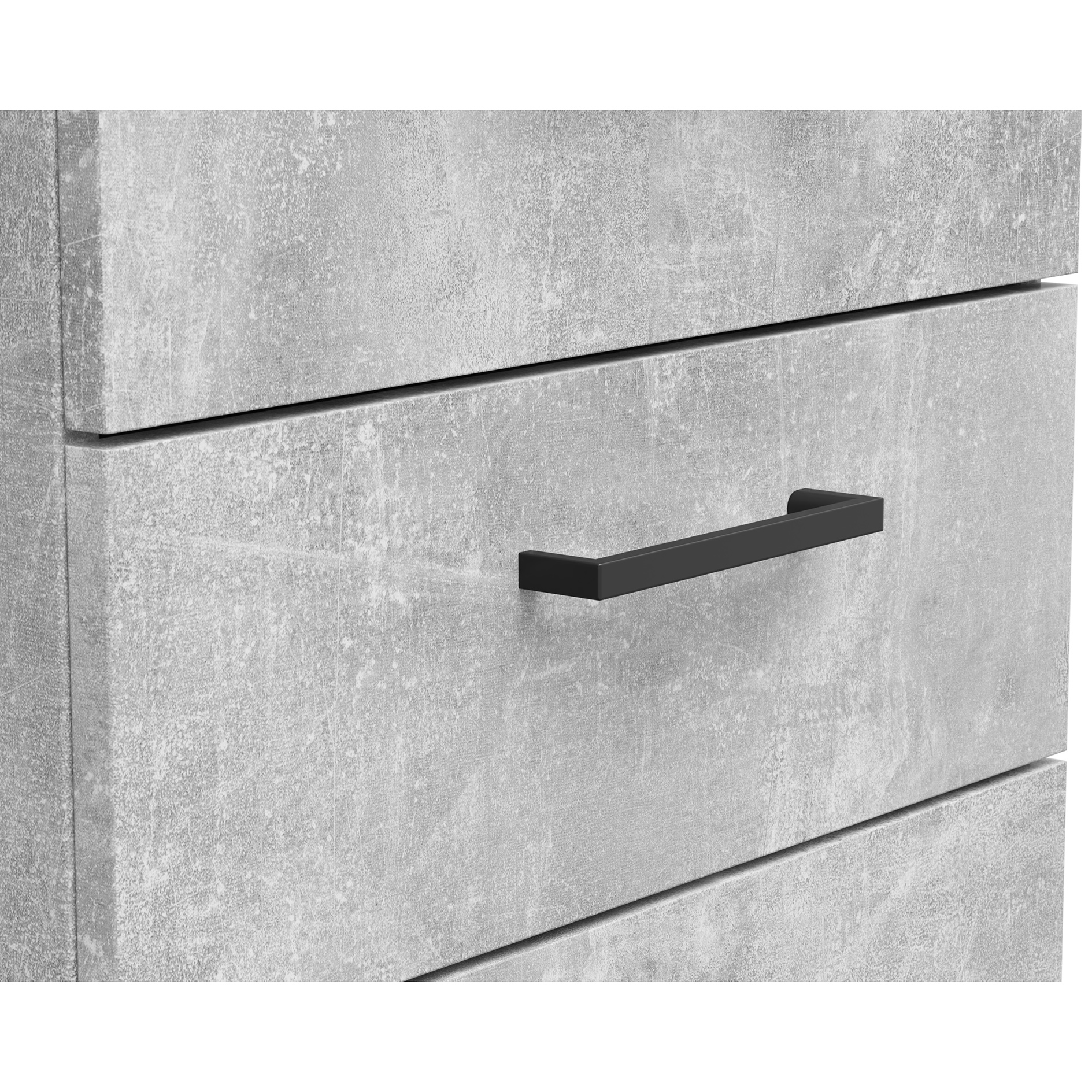 Kommode - Betonoptik - 7 Schubkästen - 45 cm