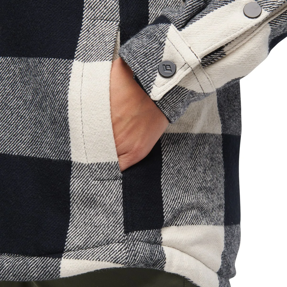 Black Diamond Women's Project Lined Flannel Shirt Black-Off White Plaid