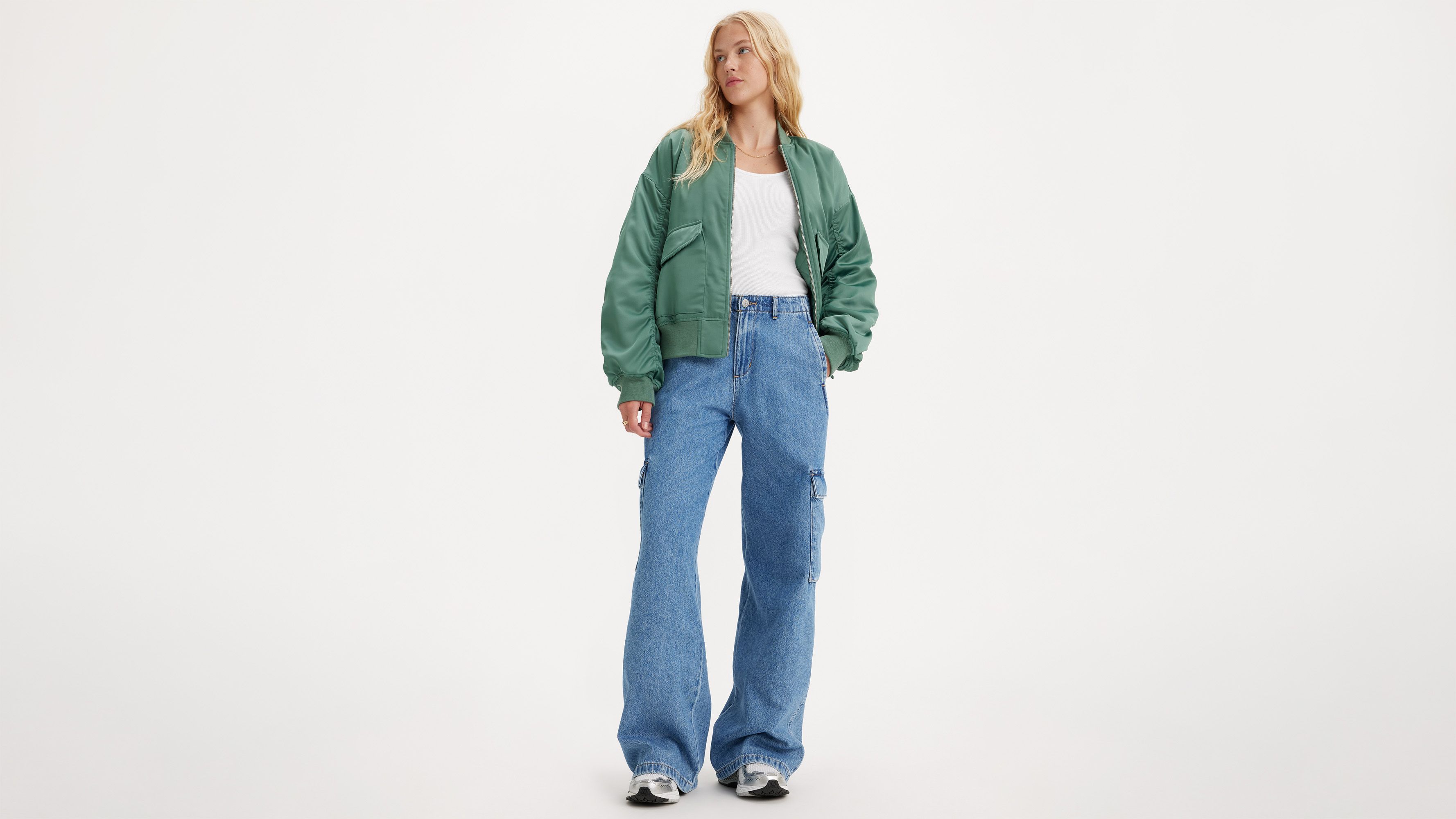 Jean Baggy Cargo Lightweight - Cause And Effect - Bleu