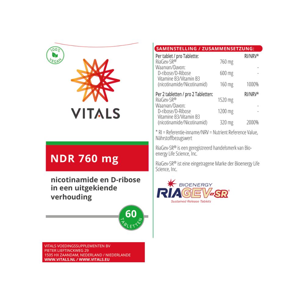 Vitals NDR 760 MG (60 tabletten)