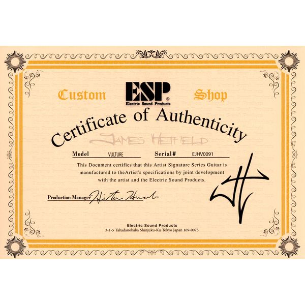 ESP Vulture BKS Hetfield