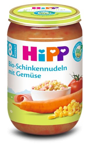 HiPP Bio-Schinkennudeln mit Gemüse ab 8. Monat