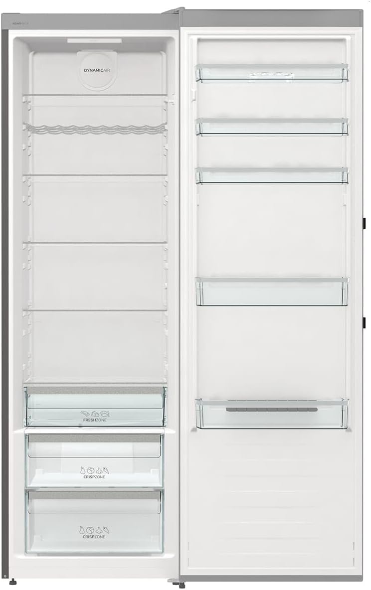 Gorenje R 619 DAXL6 Réfrigérateur/AdaptTech/FreshZone/Refroidissement par circulation d'air, écran LED, 398 l, 185 cm, classe d'efficacité énergétique D/acier inoxydable
