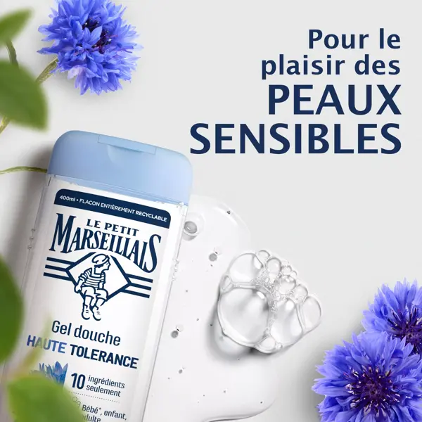 Le Petit Marseillais Douche Gel Haute Tolérance Fleur de Bleuet Bio 400ml