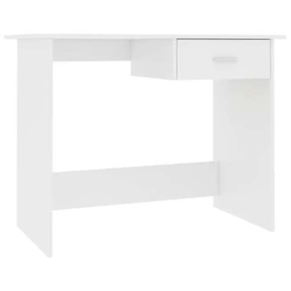 vidaXL - Bureau - Wit - Bewerkt hout