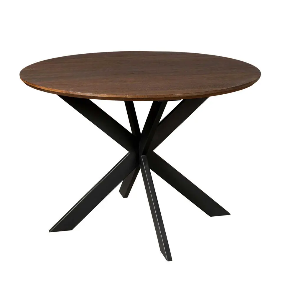 Eettafel Rond Bruin Hout - 150x150x76cm - Ferris