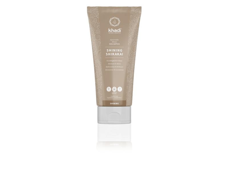 khadi Shampoo Shikakai Shine 200 ml Ayurvedisches und natürliches Shampoo für geschmeidige Haarlängen und Glanz