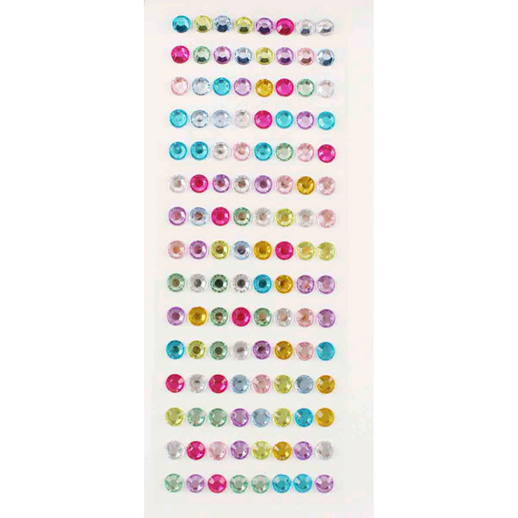 Lot de 120 strass adhésifs cristal D 1cm
