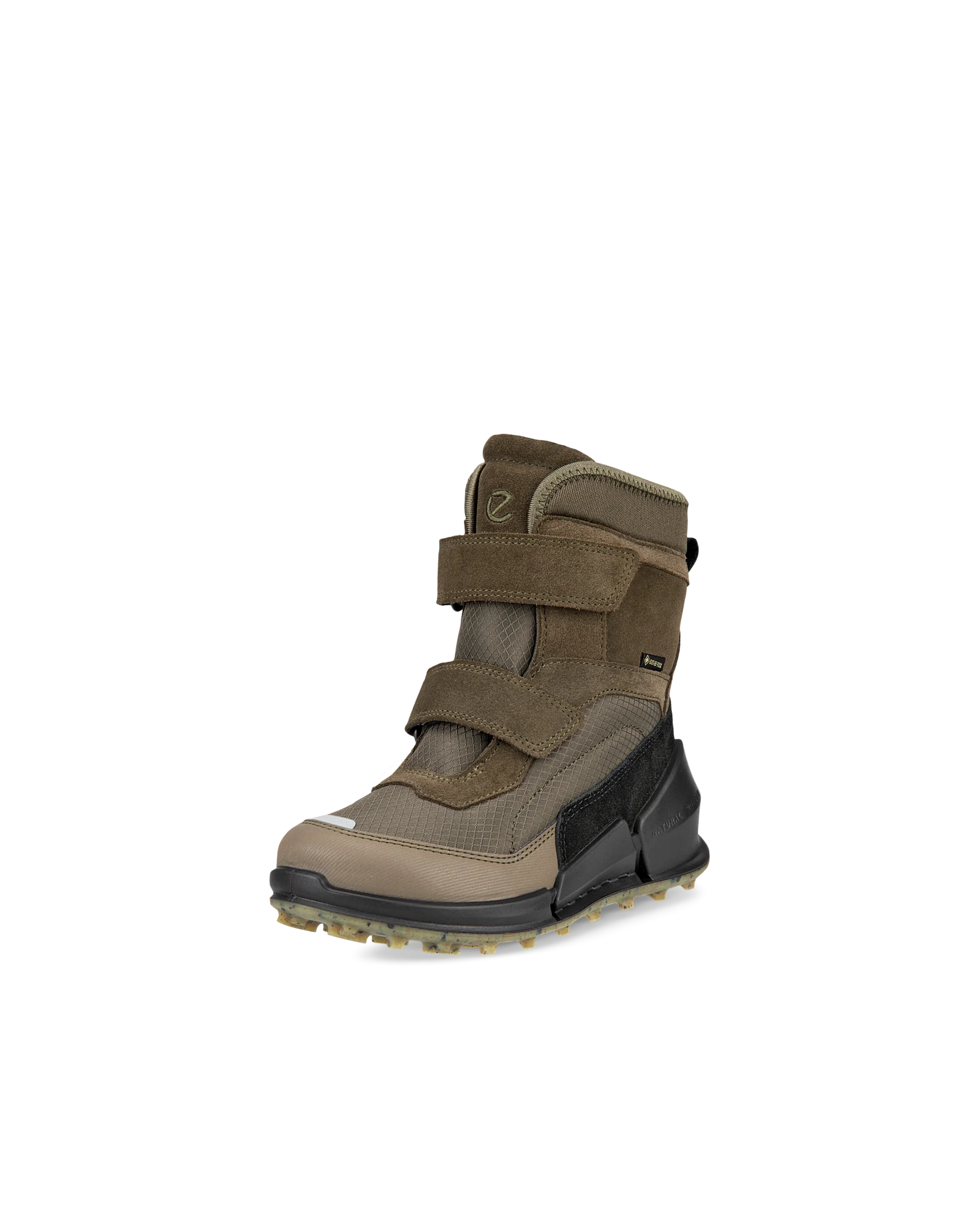 ECCO BIOM K2 Kinder High-Top-Sneaker aus Veloursleder mit Gore-Tex Grün