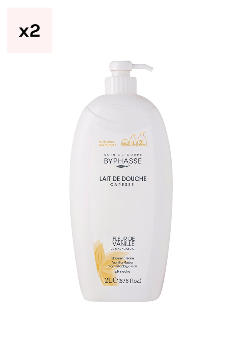 Laits de douche - Fleur de vanille - Caresse - 2 x 2 L