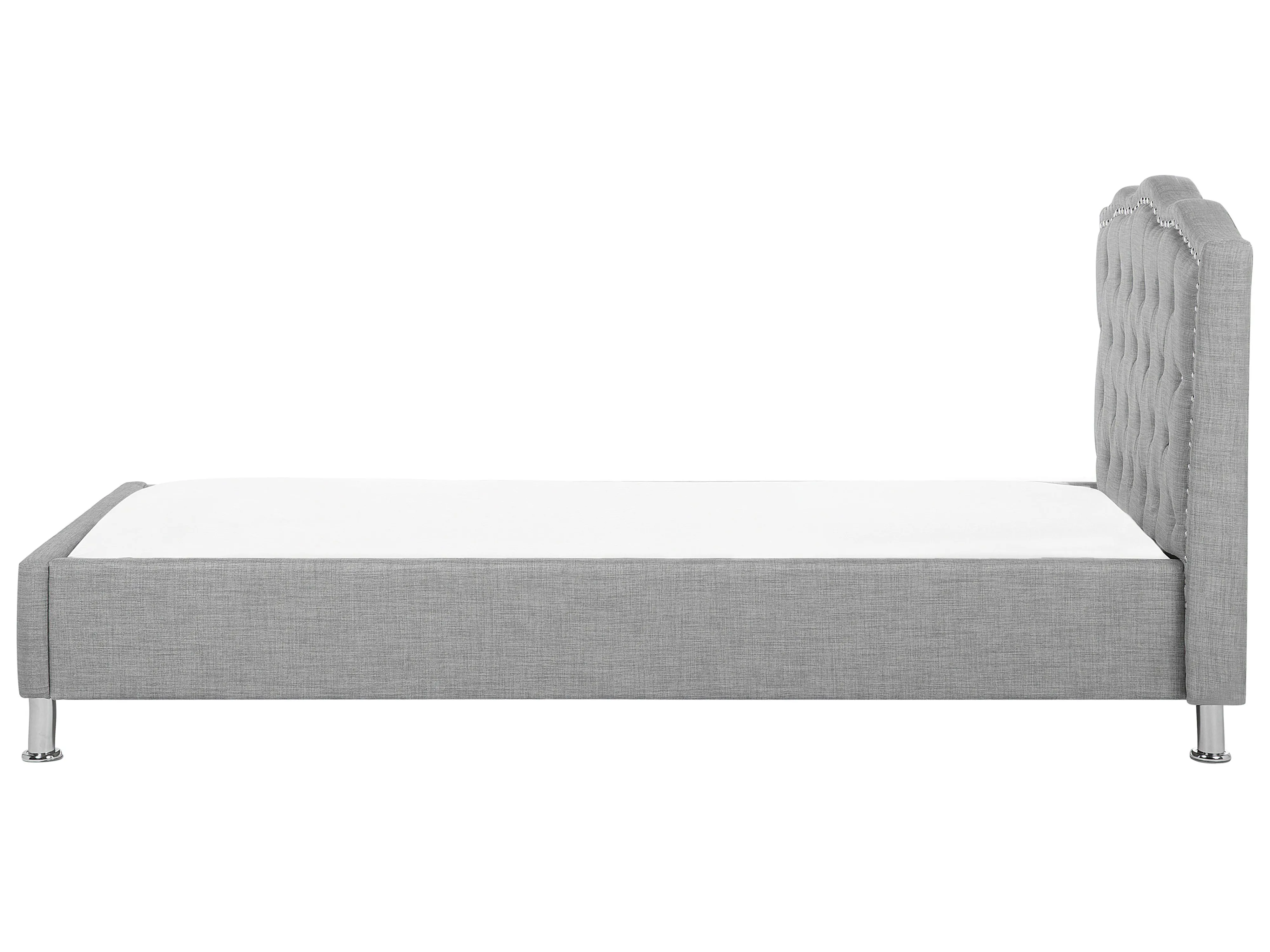 Bed Stof METZ 90 x 200 cm Lichtgrijs