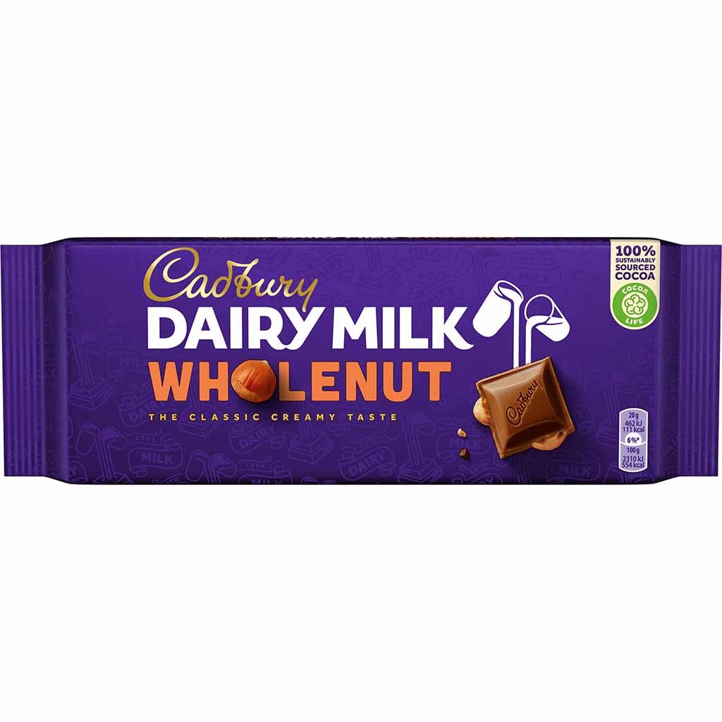 Cadbury Tafelschokolade Dairy Milk Whole Nut 180g MHD:19.1.26