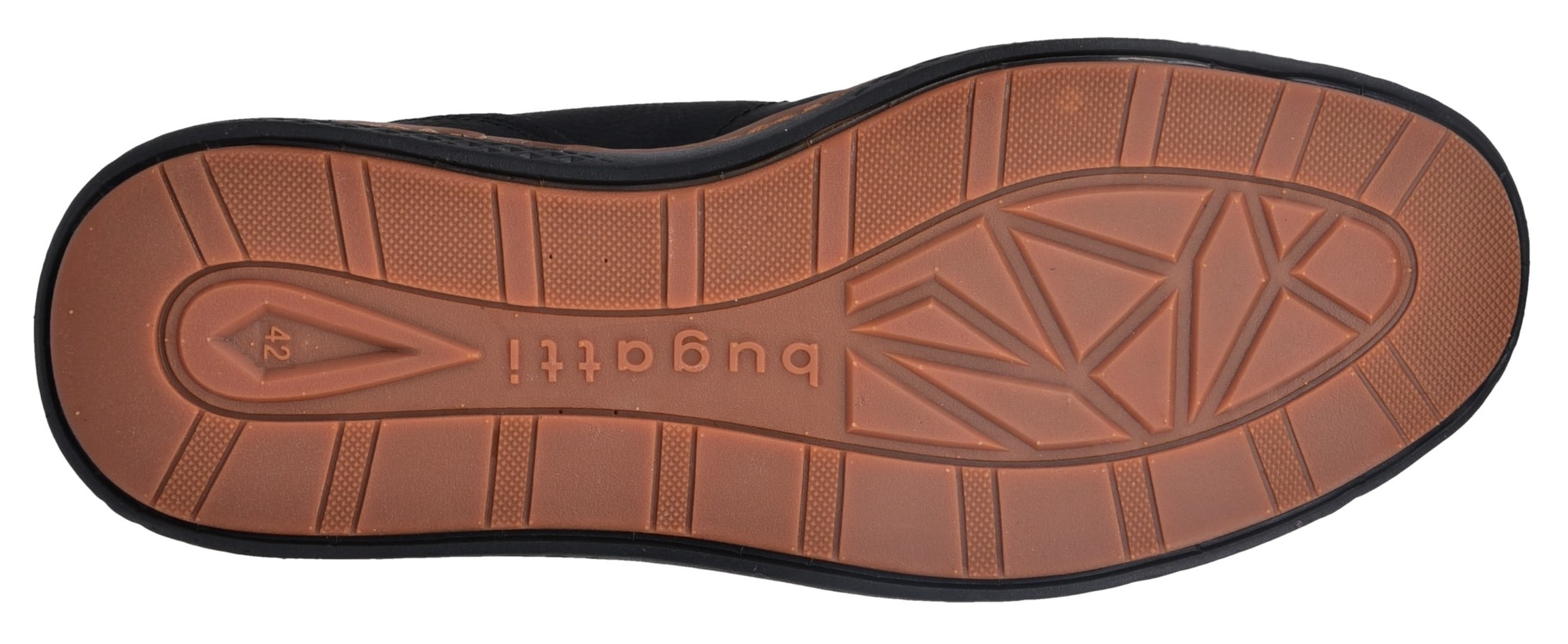 bugatti Schnürschuh  , Freizeitschuh, Halbschuh, Schnürer mit Kontrastbesatz an der Ferse