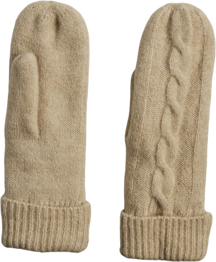 Pieces PCNOLLIE MITTENS BC White pepper