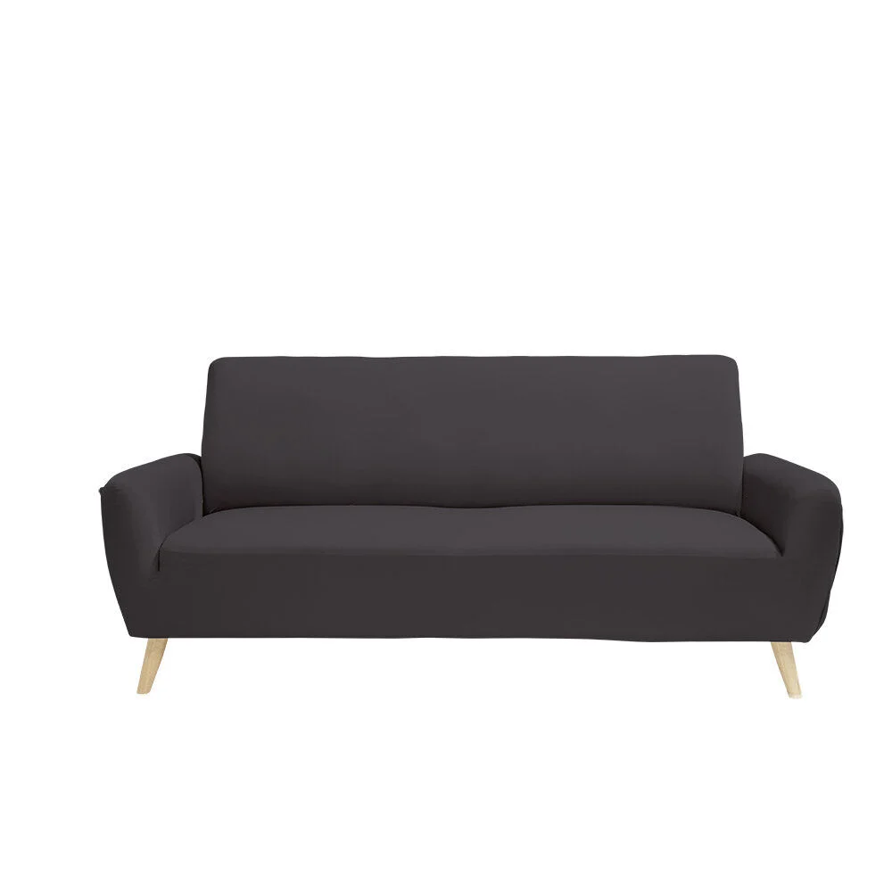 Protège canapé extensible 3 places L195-230cm gris foncé