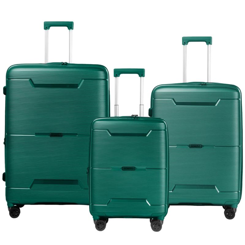 Lot de 3 valises extensibles Haree 55, 67 et 76.5 cm Pearly green