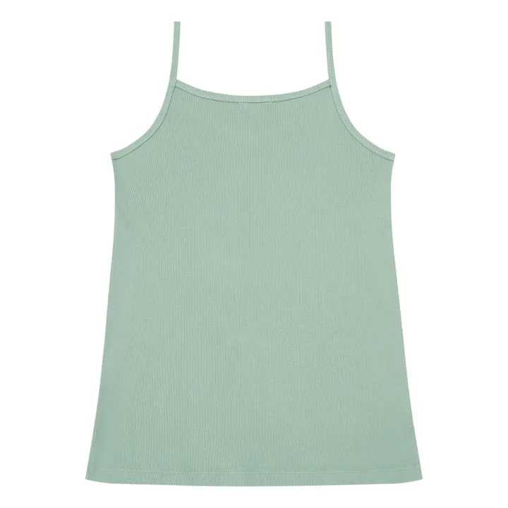 SMALLABLE BASICS Robe Côtelée Coton Bio | Sauge