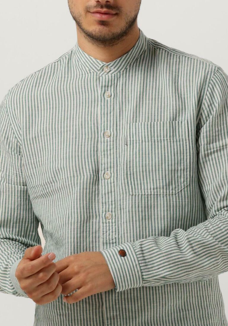 CAST IRON mint cast iron t-shirt long sleeve shirt co li dobby stripe