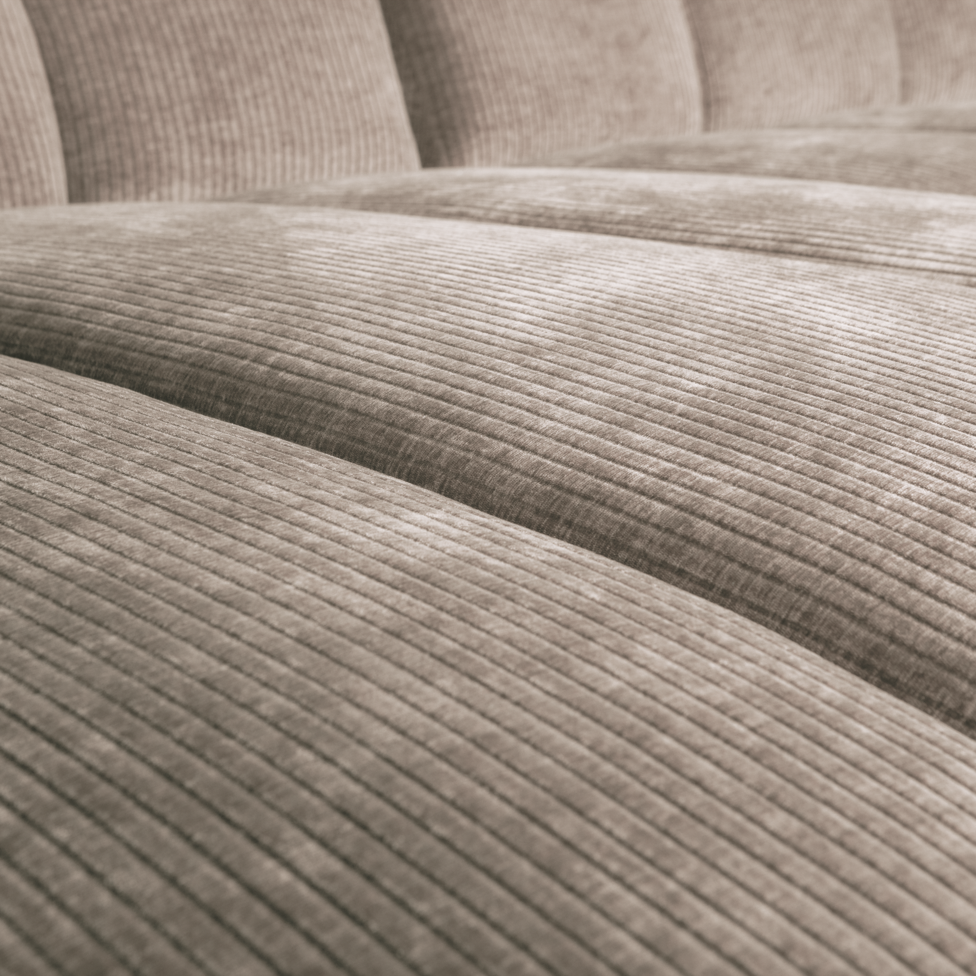Chaise Longue Mojo Mojo Chaise Longue Links - Geweven Ribstof - Donkerzand
