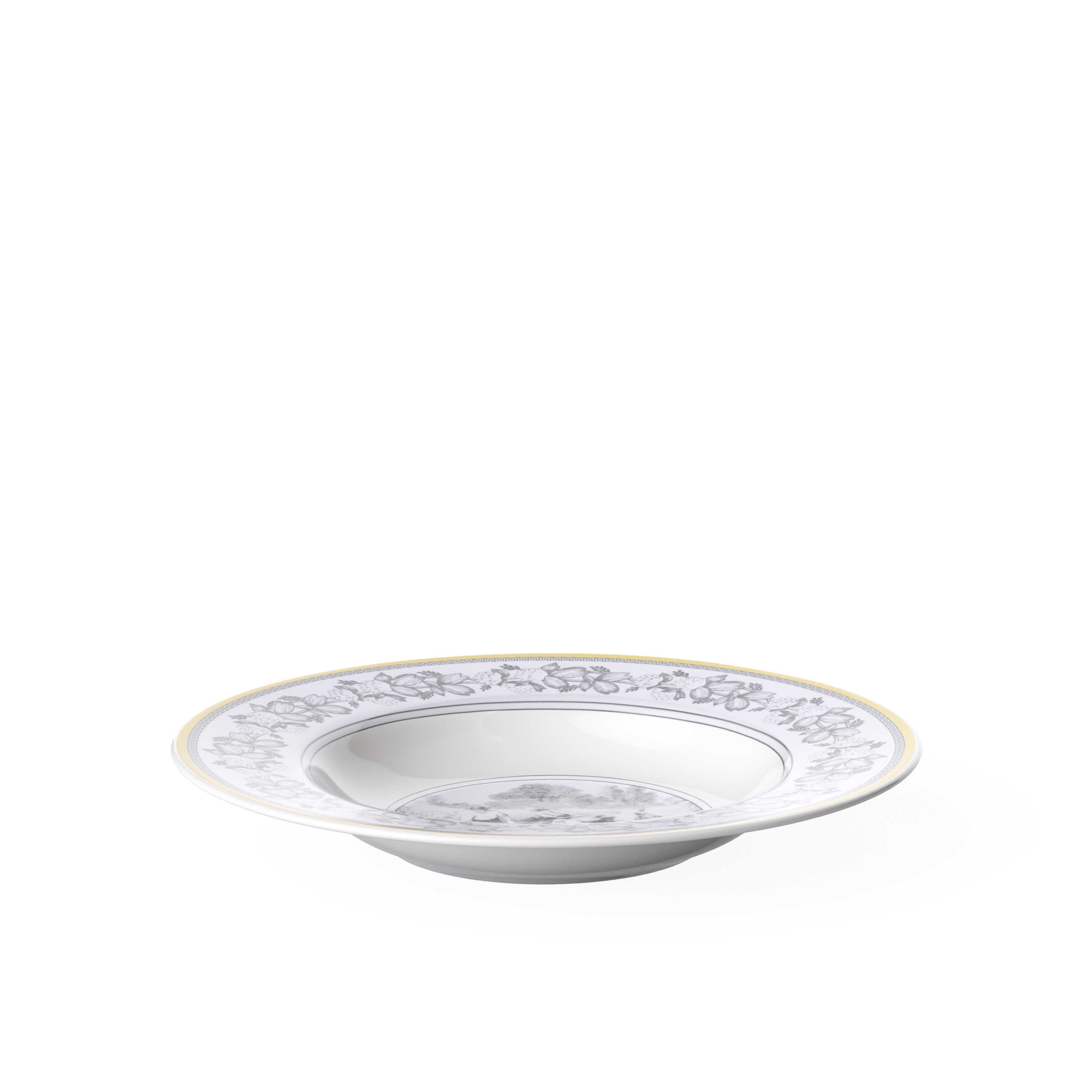 Audun Soup bowl Multi-colored, 9.6'', Premium Porcelain