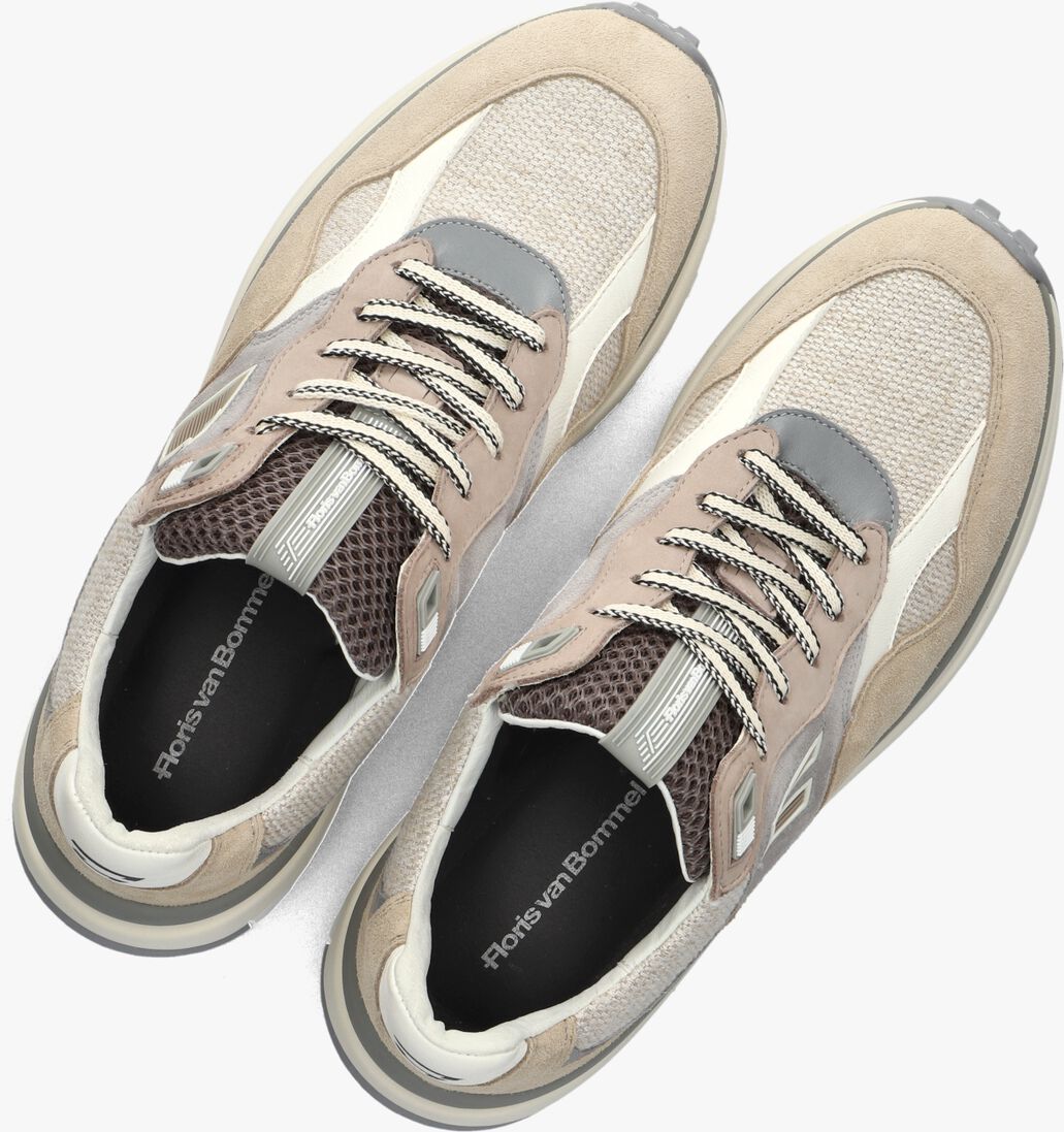 beige floris van bommel lage sneakers sfm-10238 de gripper