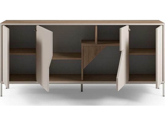 CONCEPT1 - Bahut Lilou 4P chene creme 180 x 40 x h80cm