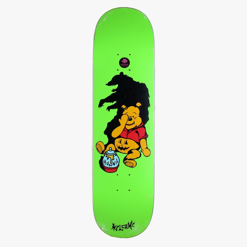 Welcome Skateboards Hunny On Evil Twin - Neon Green - 8.5