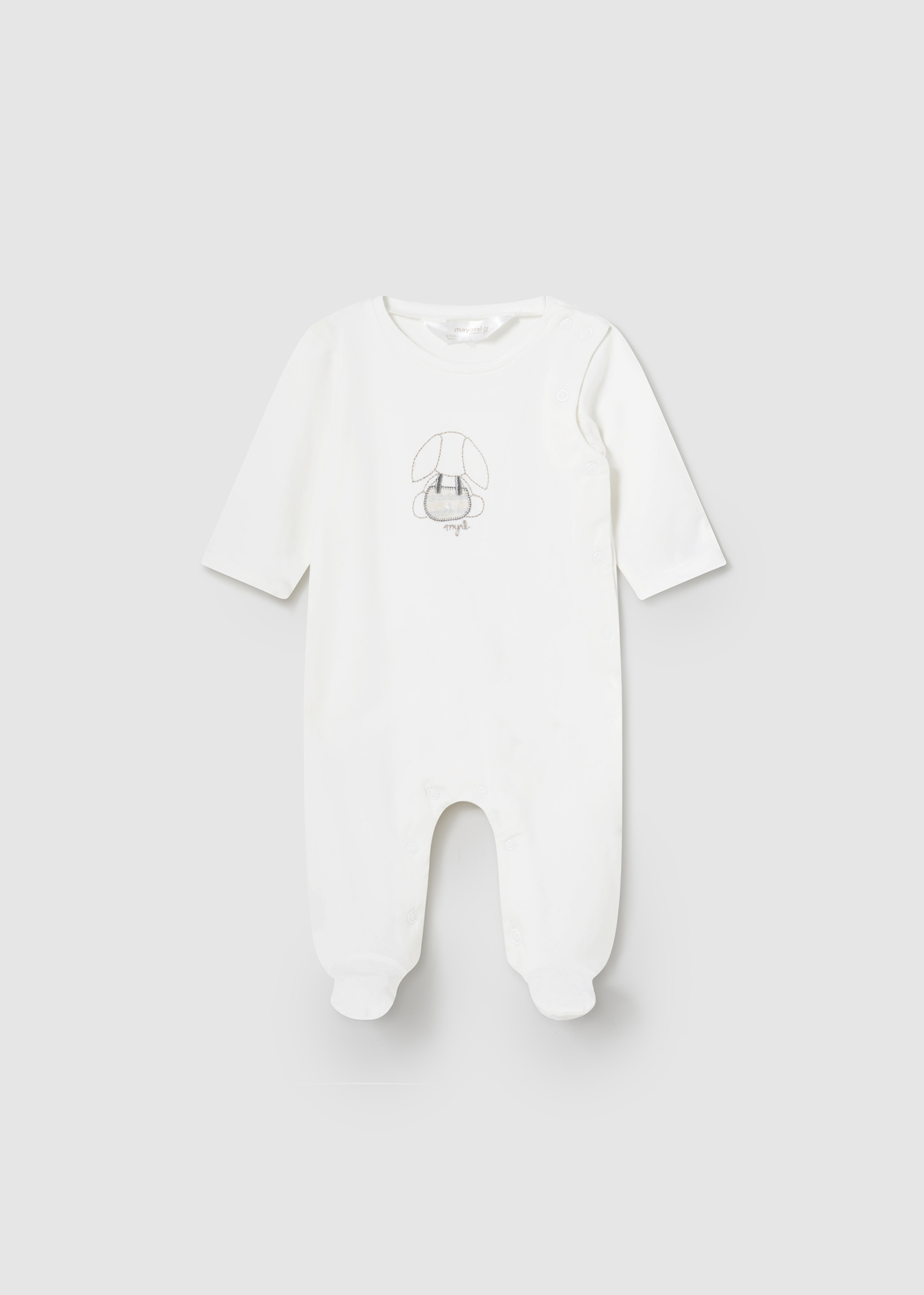 Conjunto de macacão de 3 peças Better Cotton para recém-nascidos, cor cru