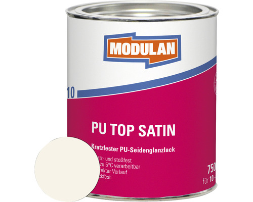 MODULAN 6110 PU Lak Top Satijn RAL 9010 zuiver wit 750 ml