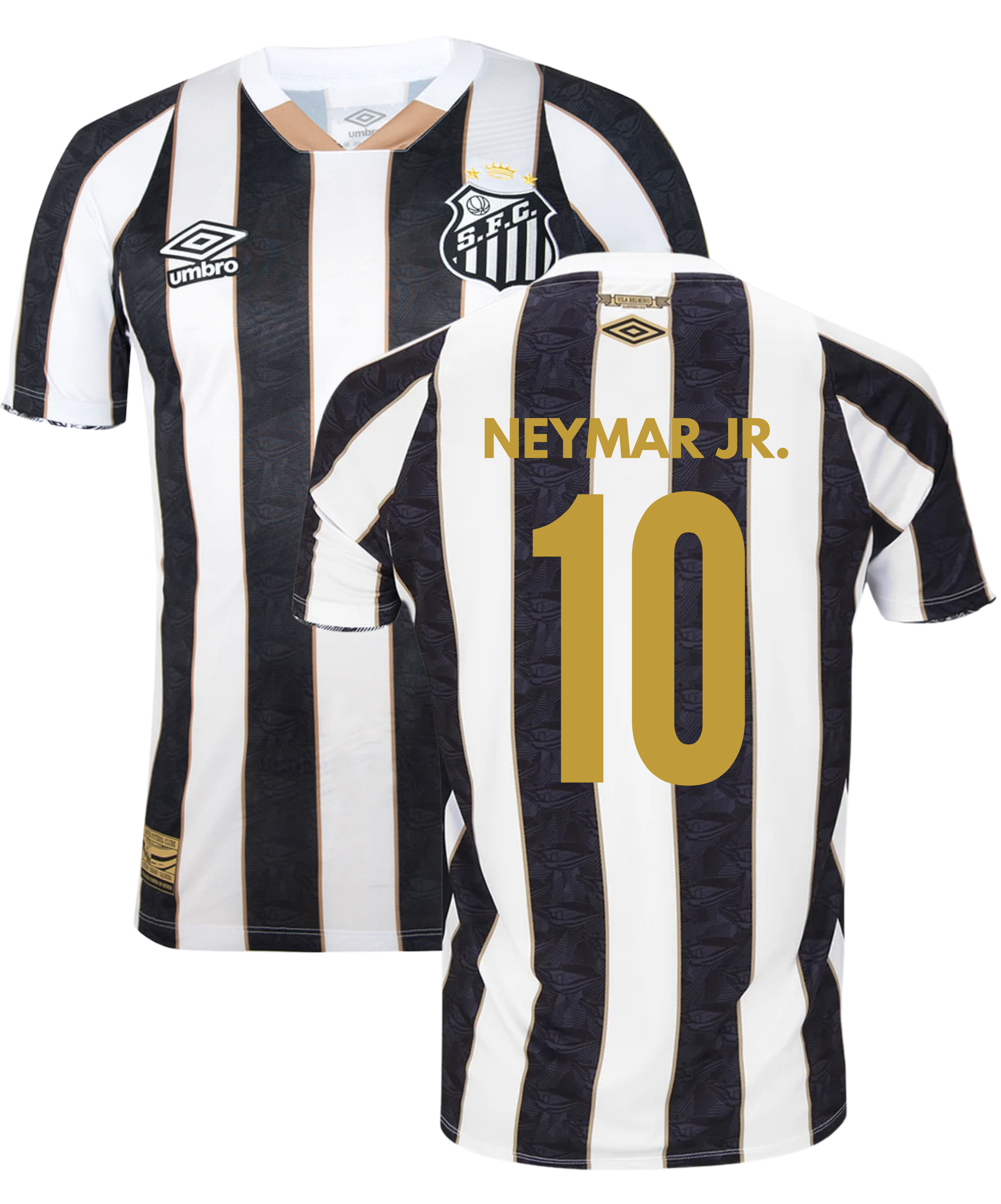 Santos Uitshirt 2025   Bedrukking Neymar - Voetbalshirt Brazilië