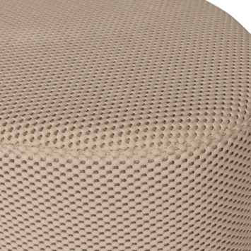 WOOOD poef Puuk beige mesh stof