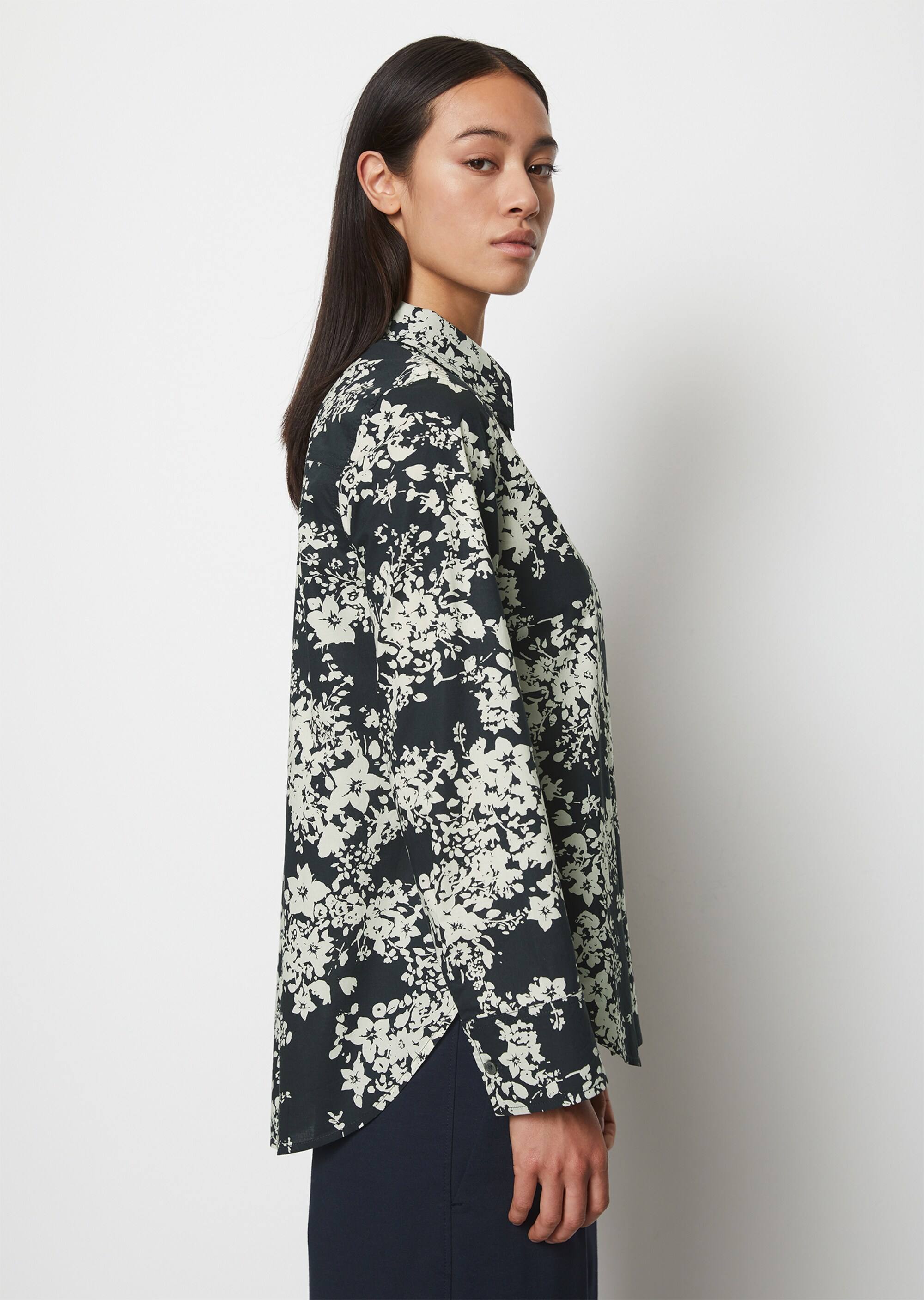 Bluse A-Shape aus Papertouch-Popeline