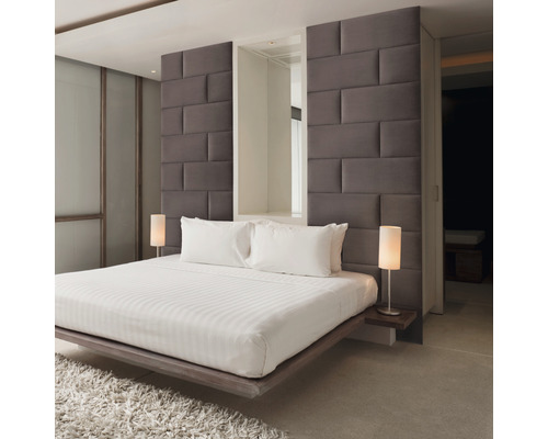 Wandkussen Fancy taupe geweven look 30 x 60 cm