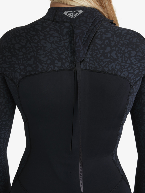 4/3mm Swell Natural Combinaison de surf back zip Noir Femme