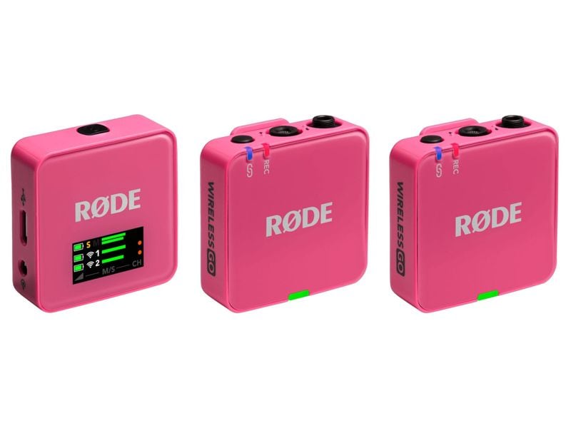 Rode Wireless GO Gen 3 Pink Kompaktes drahtloses 2-Kanal Mikrofonsystem