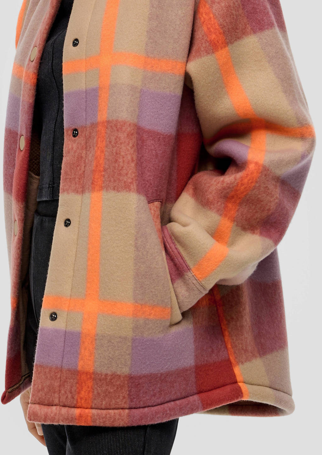 s.Oliver geruit vest bruin/oranje/lila