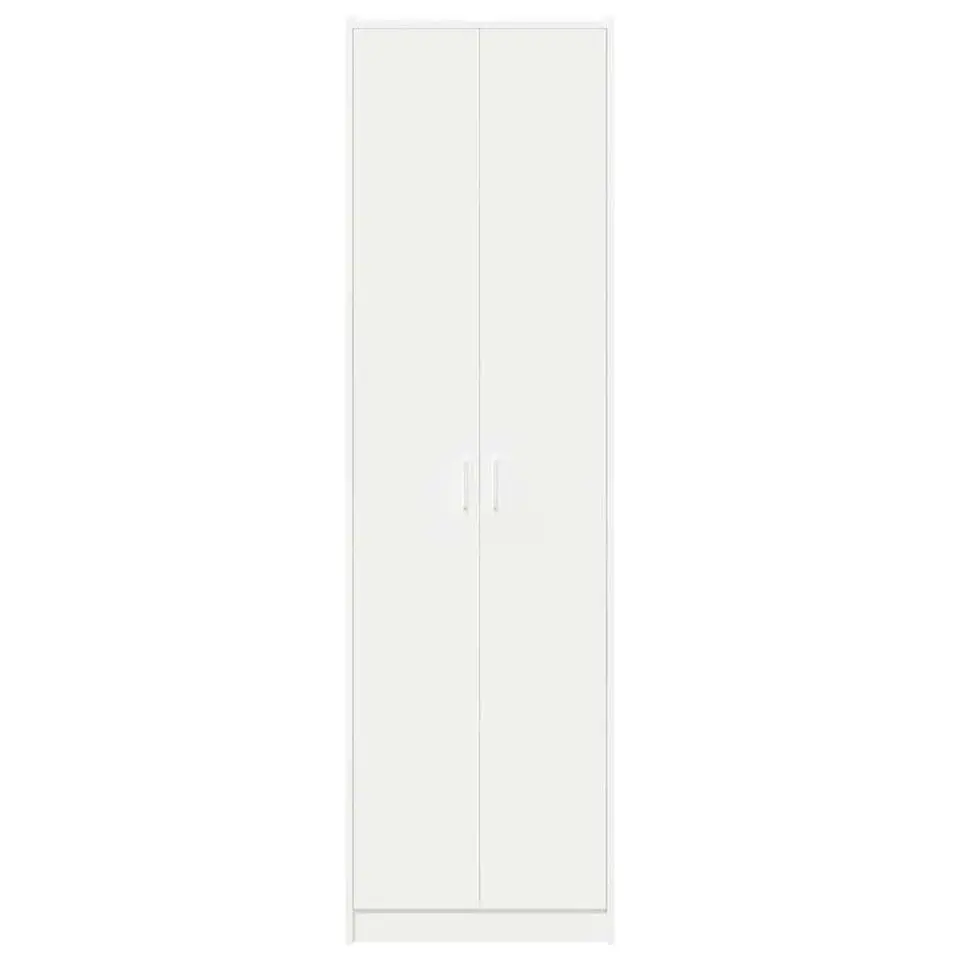 vidaXL - 2-deurs Kledingkast met planken - Bewerket hout - Wit - 55x25x189 cm