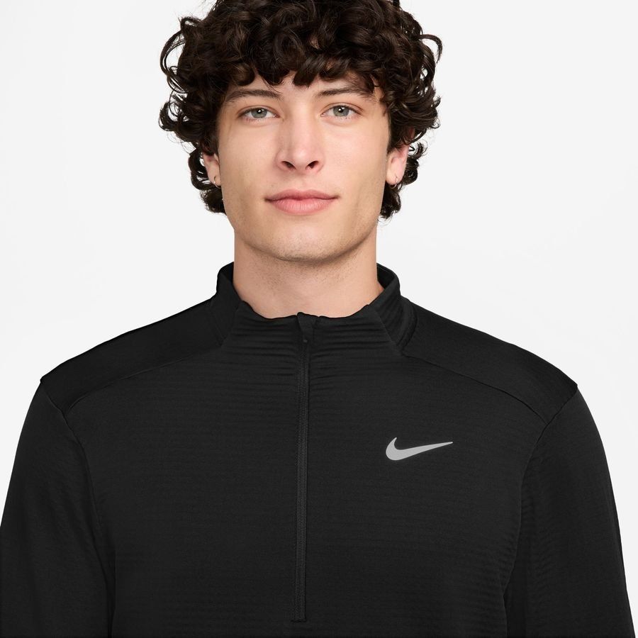 Nike Haut Running Therma-FIT Element HZ - Noir/Argenté