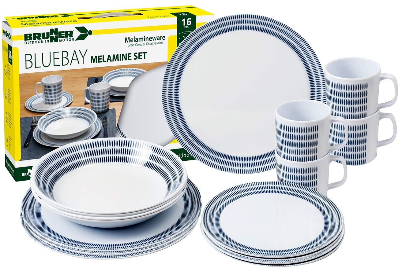 Brunner Bluebay Melamingeschirr-Set 16-tlg.