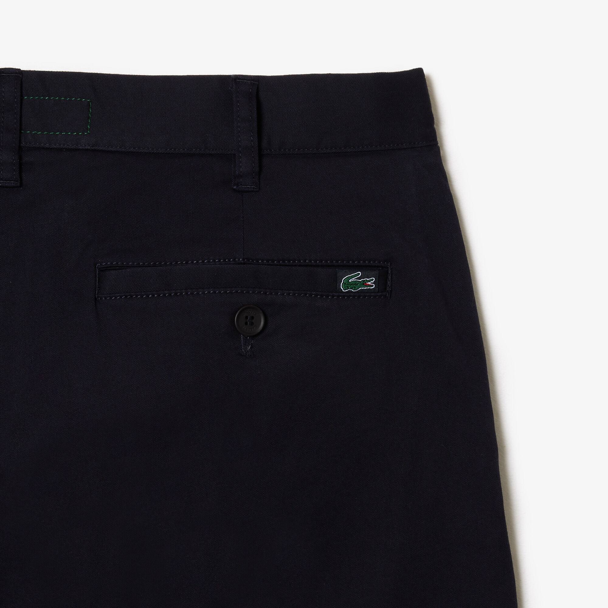 Pantalon chino fuselé en coton stretch Pantalons & Shorts - Bleu - Lacoste - Homme
