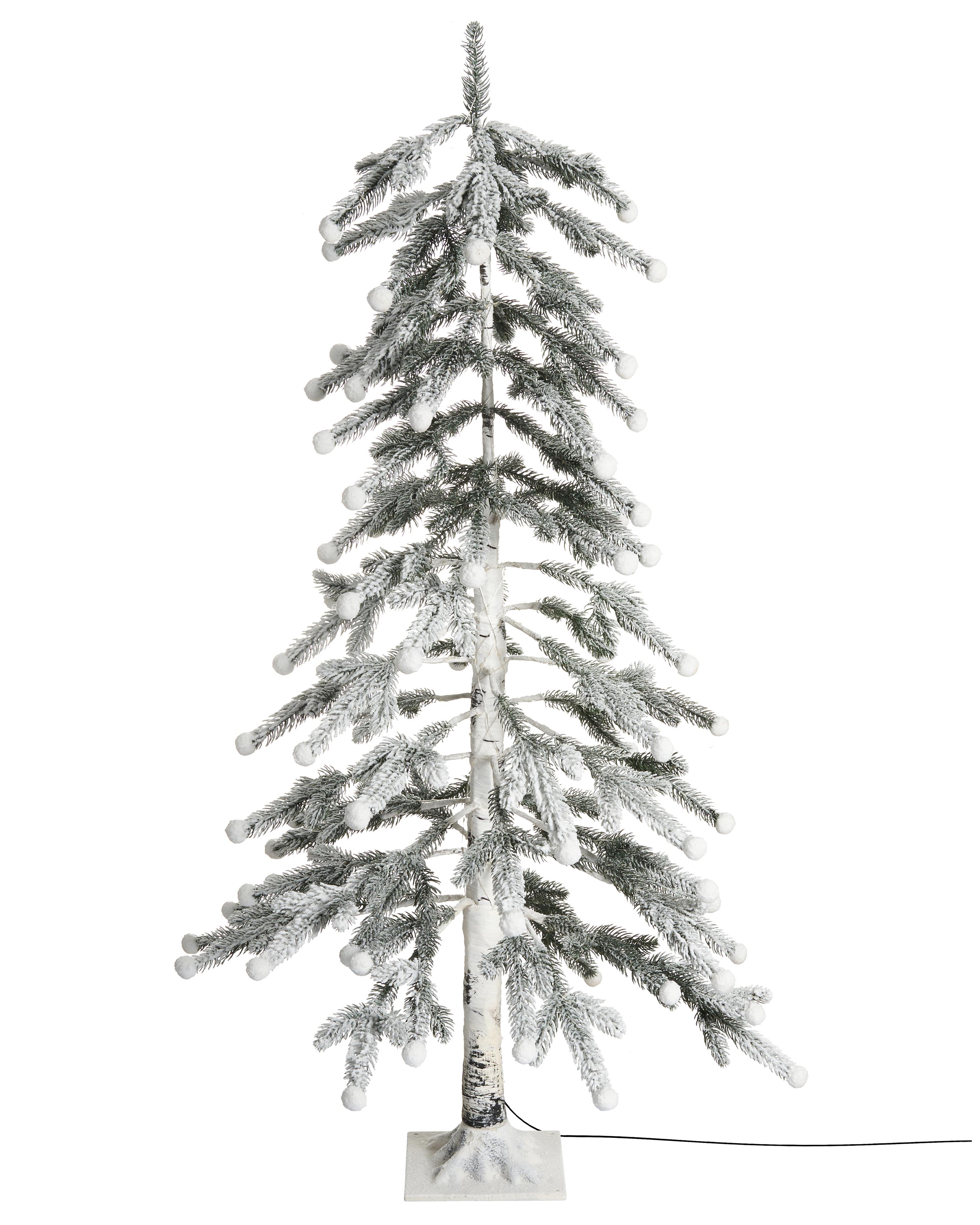 Buitendecoratie LED HASSLAN Kerstboom 125 cm Wit