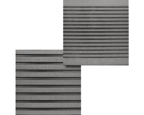Konsta WPC terrasplanken Futura holle kamerprofiel geborsteld 26x145 mm (verkoop per meter van 1,00 m tot max. 6,00 m) grijsbruin